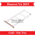 Huawei Y6 2019 SIM Tray Sim Jacket Sim Slot Sim Door For Y6 2019 - Gold. 