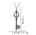 Japanese Anime Kingdom Hearts Oblivion Keyblade Black Metal Pendant Necklace. 