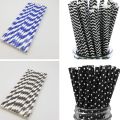 PARTY DECORATION PAPER STRAWS ( PACK OF 25 PAPER STRAWS ). 