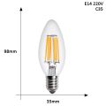 LED Light Bulb E27 E14 4W 6W 8W 220V Retro Lamp Vintage Candle Light Globe Ball Led Filament Bulb Bombillas LED Edison Bulb. 