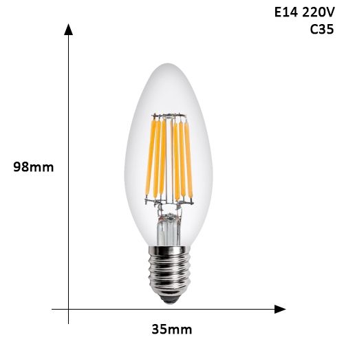 LED Light Bulb E27 E14 4W 6W 8W 220V Retro Lamp Vintage Candle Light Globe Ball Led Filament Bulb Bombillas LED Edison Bulb