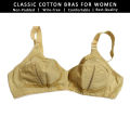 Best Quality Non Padded Bras for Women with Lace Decoration Casual Bras for Girls Adjustable Inner Wear Ladies Brassiere for C and D Cups Comfortable Brazzer in Beige 34 to 50 Size Bra Available Under Garments for Girls and Womens. 
