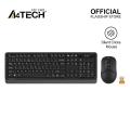A4Tech FG1012S - 2.4G Wireless Desktop Set- Silent Clicks Mouse - 1200 DPI - FN Hot Keys - Auto Power Saving - For PC/Laptop. 