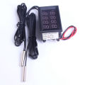 Dual Red LED Digital Display Thermometer Waterproof Temperature Sensor 0.56 Inch. 