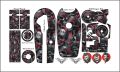 complete 70cc bike chain cover engine and fornt shock sticker. 