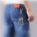Multifunctional Hidden Mini Knife Keychain For Woman Men Simple Alloy Waist Buckle Hanging Key Chains Key Accessories. 