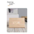 Digital Clock LED Wooden Alarm Clock Table Sound Control Electronic Clocks Desktop Home Table Decor Black. 
