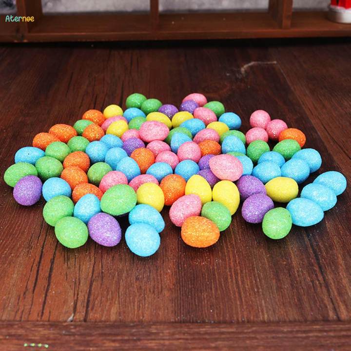 75 Pieces Mini Easter Eggs Faux for Bird Nest Decor Photo Props