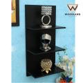 WOODLAND FURNITURE Wall Mounted Wooden Shelves Floating Shelves Storage Racks 3 Tier wall decoration shelf. 
