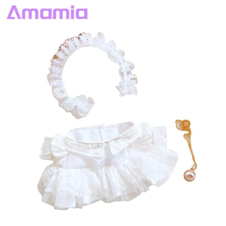 Amamia Human Doll Clothing Soft Cute Princess Dress Set 20cm Cotton Stuffed Dolls Clothes