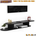 2-Tier Wall-Mounted Media Console,TV CONSOL ROUND BLACK,ROUNDED FLOATING TV SHELF ENTERTAINMENT CENTER WALL MEDIA CONSOL,,LED Console,wall shelf , tv consol , decore, furniture,Space-Saving Media Console ,Contemporary TV Console,GLOWOODECOR,Sleek Wall-Mo. 