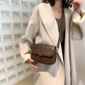 Trendy Saddle Shoulder Bag Women PU Leather Crossbody Bag Simple Solid Color Flap Messenger Bag Designer Handbags Pouch. 