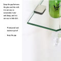 Wall-Mounted Perforated Storage Rack Corner Glass Shelf Stainless Steel Base Shower Floating Shelf for Kitchen Balcony. 