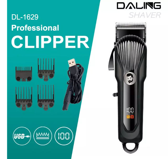 Daling DL-1629 Hair Clipper Men Beard Trimmer Professional Hair Cutting Machine Rechargeable Men Hair Trimmer Barber Shaver Beard Cutting | DL-1629
