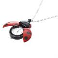Red Ladybug Necklace Pendant Clock Watch HOT. 