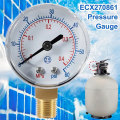 Professional Pool Spa Filter Water Pressure Gauge ECX270861 for Sand and D.E. Pool Filter. 