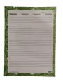 Pack of 60 Assignment Paper Sheets - Colored Border (Narrow Lining). 