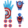 CAPTAIN AMERICA HAND LAUNCHER DISK SHOOTER WITH GLOVES. 