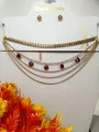 Elegant Multi Layered Chains Designer Chokar Necklace with Earrings from Seek for Style. 