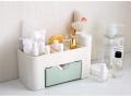 ​Plastic Makeup Storage Box – Multi-Compartment Cosmetic Organizer, Jewelry Box with Small Drawer, Office & Home Organizer, Clear Storage Container​. 
