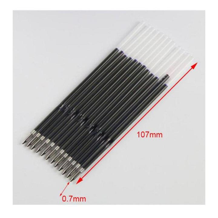 50pcs 10.7cm small Ballpoint pen refill 0.7mm blue ink size 10.7cm ball pen refills