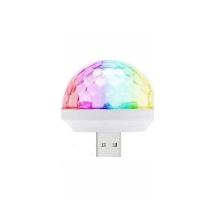 USB Party Lights Mini Disco Ball,Led Small Magic Ball Sound Control DJ Stage Light Colorful H F Gadets