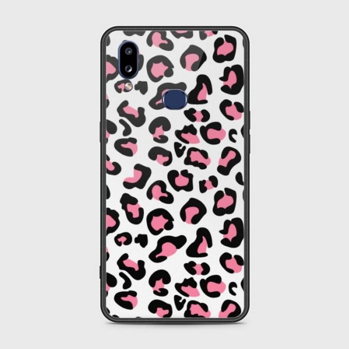 Samsung Galaxy A10s Cover - SkinLee HQ Infinity Glass Case (Soft) - Pink Leopard - SKINLEE-511-1-572-377