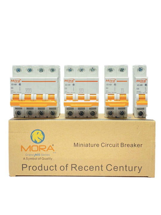 MORA Miniature AC Circuit Breaker | Safety Breaker | Single Pole | Double Pole | Three Pole | Four Pole | 6A , 10A , 16A , 20A , 32A , 40A , 63A