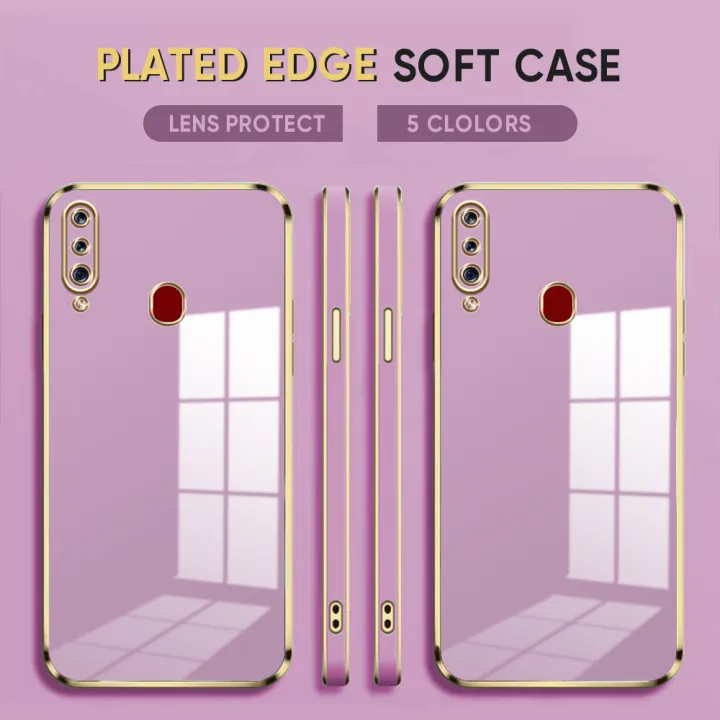 (Free%20Lanyard)%20Luxury%206D%20Plating%20Case%20for%20Samsung%20Galaxy%20A20S%20Back%20Cover%20Soft%20Silicone%20Square%20Frame%20Shiny%20Bling%20Phone%20Cases%20-%20Image%202