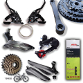 Speed Mountain Bike  Shimano V-Brake Mountain Bike with Front & Rear Derailleur, Bike Front 3/7-Speed Freewheel, and Sleek Black Mudguard Pack of 7. 