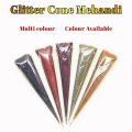 1 Glitter Mehndi cone available in different 8 colours. 