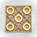 Wooden Tic Tac Toe Game – Classic Wooden X and O Board | Educational Wooden Mind Game for Kids | Indoor Family Puzzle Toy. 