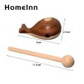 Wooden Fish Ornament Handcrafted Wooden Whale Ornament Percussion Instrument for Desktop Decor Style Reliable Wooden Block Toy. 