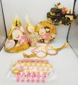 BABY GIRL 6 KIDS BIRTHDAY PARTY THEME ( CAPS , PLATES , CUPS , STRAWS , PROP , MASKS AND WHISTLES ). 