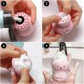 Silicone Beauty Jellyfish Pore Cleansing Facial Brush with Inner Sponge, for Exfoliating, Massage, Cleansing. 