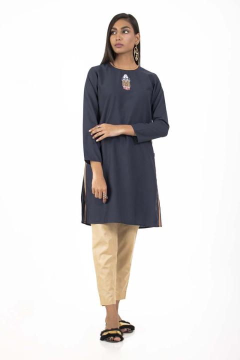 EGO Fall Collection 2019  Cool Rabbit  Navy Cotton Kurti For Women