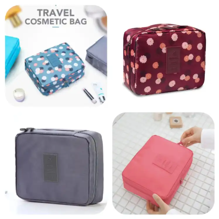 Printed%20Multifunction%20Portable%20Travel%20Toiletry%20Bag%20Cosmetic%20Makeup%20Pouch%20for%20Ladies%20And%20Girls%20(Pink%20Dot%20,%20Fllower%20and%20Random%20Label%20Color)%20-%20Image%207