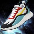 IELGY Men's shoes flying woven shoes Korean version fitness running shoes breathable casual shoes lightweight. 