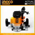 Ingco Electric Router 2200W Variable speed (with 6,8,12mm collets,1pc coping ring, 1pc parralle guide & 1pc aluminium guide fence). 