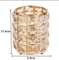 1 Piece Metal Crystal Round Makeup Brush Holder, Miaowater Makeup Brush Pen Holder, Brush Sorting Storage Organizer. 