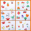 SF 20pcs Montessori Toys Wooden Kids Drawing Toys DIY Painting Template Stencils Coloring Puzzle Learning Educational Toys for Children Gift. 