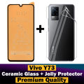 Vivo Y73 Matte Glass Protector Ceramic Glass + Back Protector Transparent Hydrogel Soft Film jell Protection For Vivo Y73. 