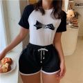Summer fashion short women elastic waist short women loose solid soft cotton casual short. 