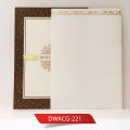 Black Border Pearl Invitation Wedding Shadi Card. 