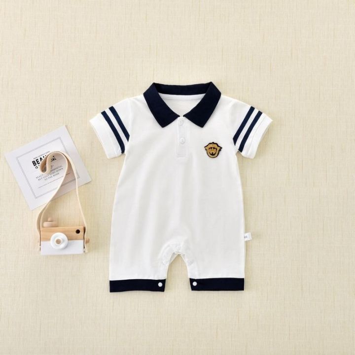 Baby Boy Romper Clothes Newborn Infant Summer POLO Shirt Short Sleeve Jumpsuit Toddle Boys Jumper Onesie