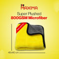 MAXIMA SUPER PLUSHED 800 MICROFIBER DIAMOND - 40X40CM - YELLOW & GREY - TOP QUALITY. 