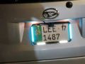 Ultra Slim Customized Car Number Plate Frame (Black) with Back View Camera Fitting Option. 