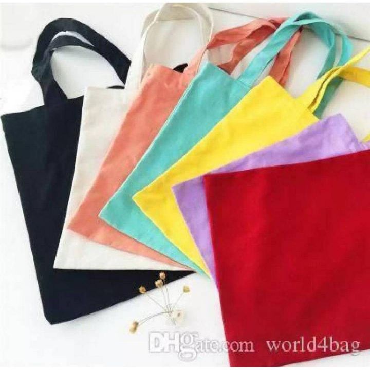 Pack of 5 Shopping Cloth Bags - Eco-Friendly, Different Colors, Say No to Plastic