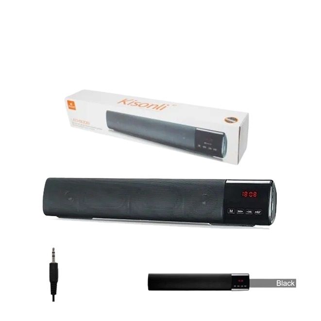 Kisonli LED-800B LED-800 Portable Wireless Bluetooth Speaker With Digital Clock USB Wired Computer Speakers & Active type sound bar 2.0 home theater portable AUX in 3.5mm in USB speaker Wireless Bluetooth Speakers Function: TF Card/AUX/Handsfree/FM Radio