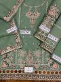 Brand Name  EMAN COLLECTION ** SHIRT   Organza  Unstich Collection** Embroiedred Adda  Work Full Front Shirt  Back Plain Heavy Embroiedered Bunch ** BY BANO COLLECTIONS**. 